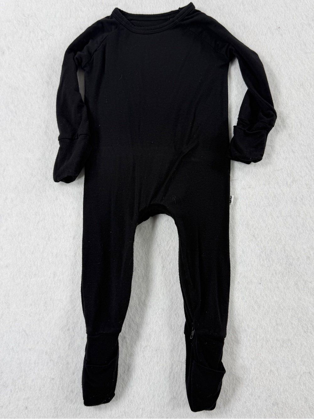 Little Sleepies Black Lunaluxe Bamboo Zippy Sleeper Romper 0-3 Months